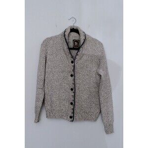 Vtg ALPS womens button up sweater cardigan gray ladies L gorpcore (minor stains)